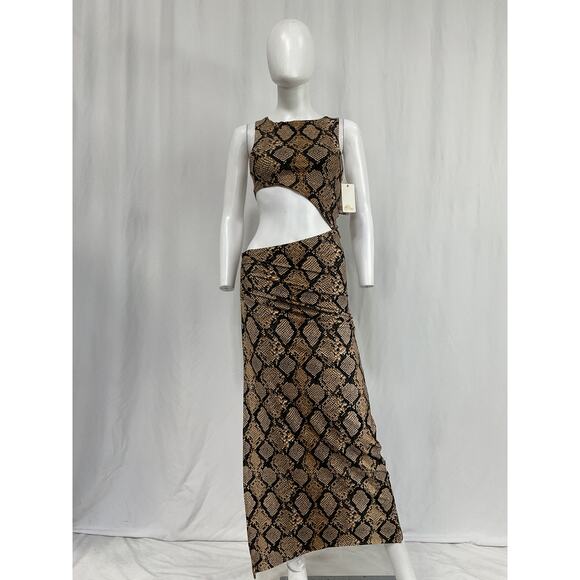 Agua Bendita x Revolve 'Massai' Blue Poly Dress Size S - NWT - Picture 2 of 4